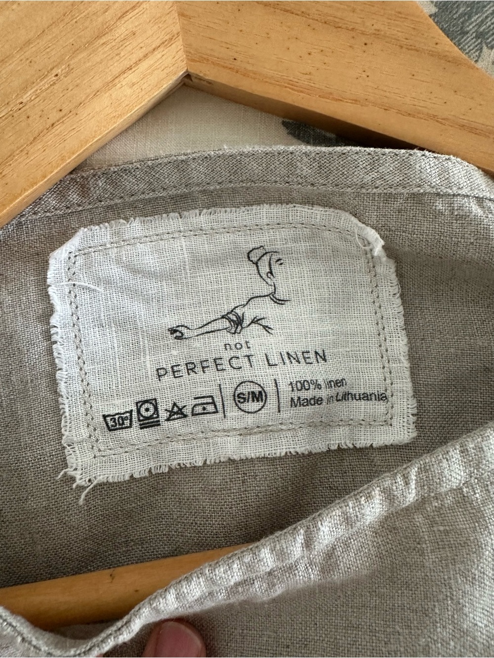 Not Perfect Linen Gordes Top - Natural Linen - S/M - Picture 2 of 5